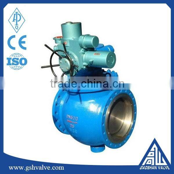 wholesale high quality carbon steel eccentric half ball valve with electric actuator