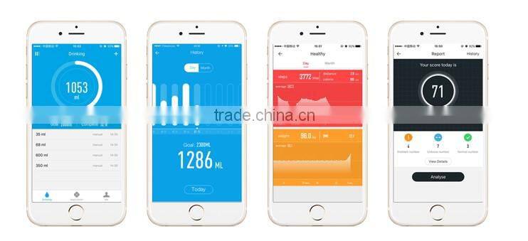 J-style seed portable sport smart water bottle bluetooth App tracking your Health Data