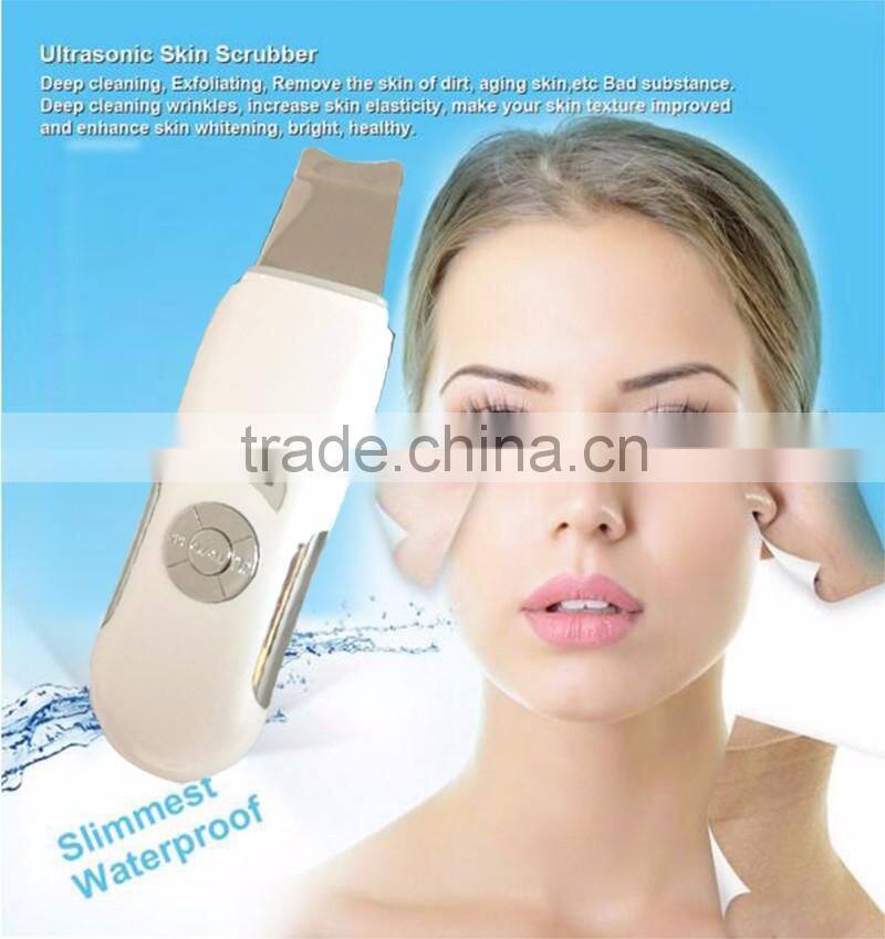 Portable skin scrubber ultrasonic peeling beauty machine
