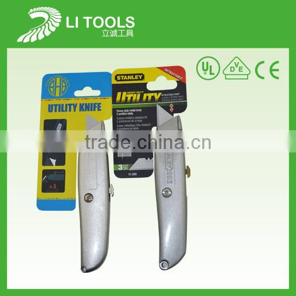 hot -selling stainless double blades professional utility cutter knife