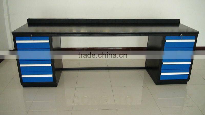 Metal single slide with drawers W2850mm*D800mm*H950mm work bench
