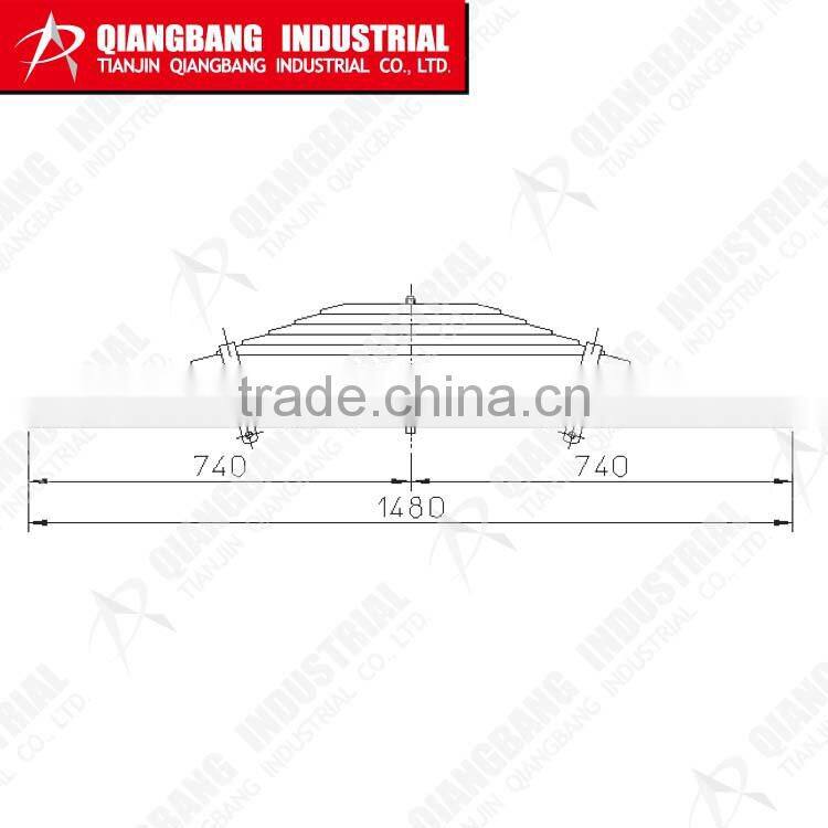 Popular Trailer TT-S050311436 TA 76*14-9L Leaf Suspension
