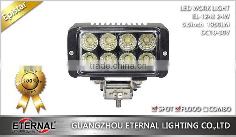 5.5in 24W rectangle led work light driving healdight for agriculture equipment truck trailer harvester machinery
