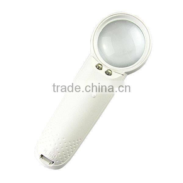 Hand-Hold LED Light Source Exclamation Mark Type 15x Magnifier Glass Magnifier