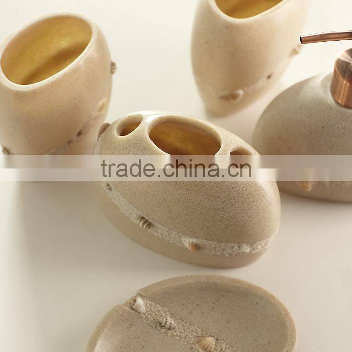 Ocean Series pearl shell Design Bathroom Accessory Set