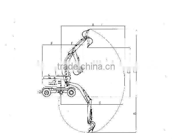 Wolwa DLS865-9A 6t Wheeled Hydraulic Excavator