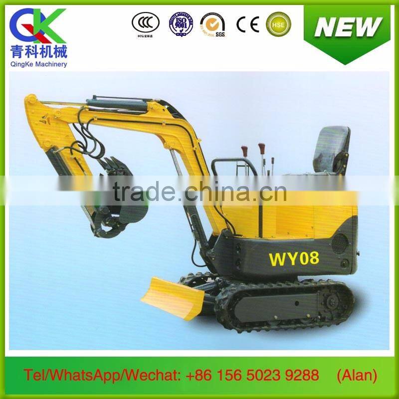 small volume 0.8ton hydraulic track shoe excavator for orchard forest farm greenhouse earthwork