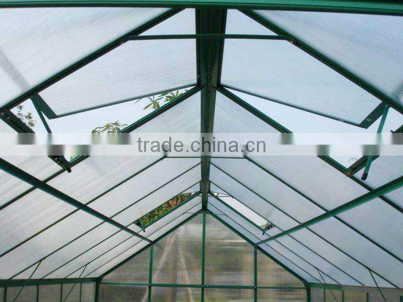 New Product Used Hydroponic Commercial Greenhouses with Aliminium Frame Two Roof Windows