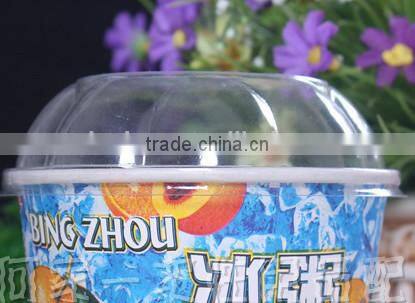 plastic domed lid for paper bowl