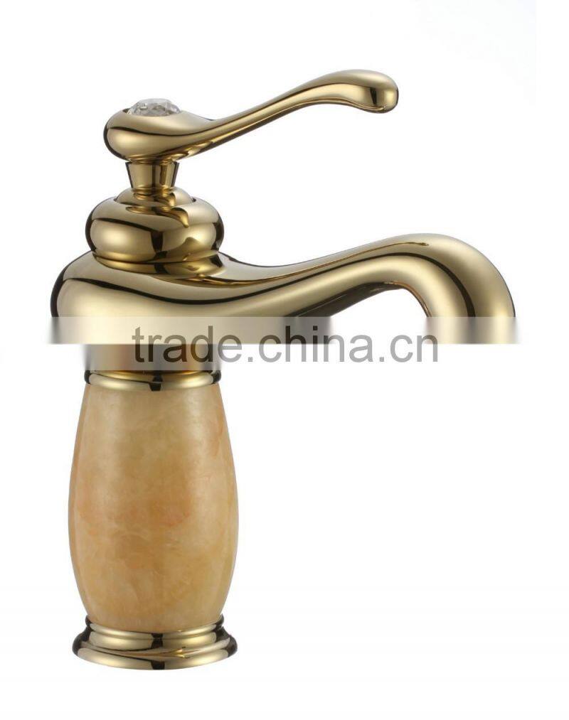 vintage rose gold jade basin mixer