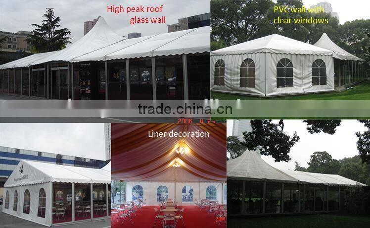 High tensile temporary fabric tent structures for events