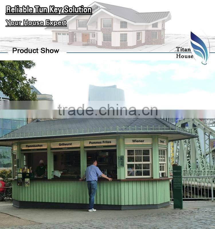 Mobile Prefabricated Fast Food Kiosk Restaurant for Sale