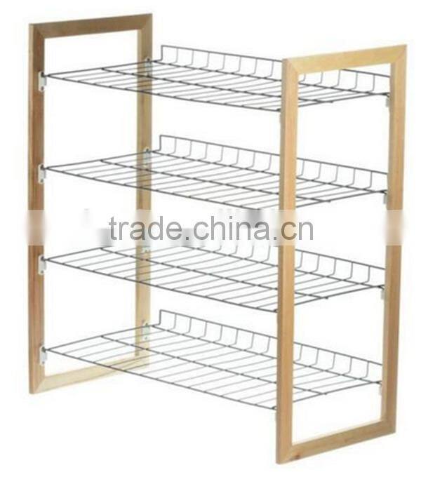 Best Quality 6-tiers Stand Wine Bottles Wood Display Rack
