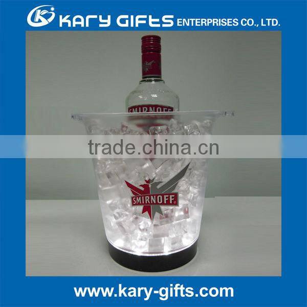 5L battery operated led ice bucket for beer; bar led ice bucket for beer