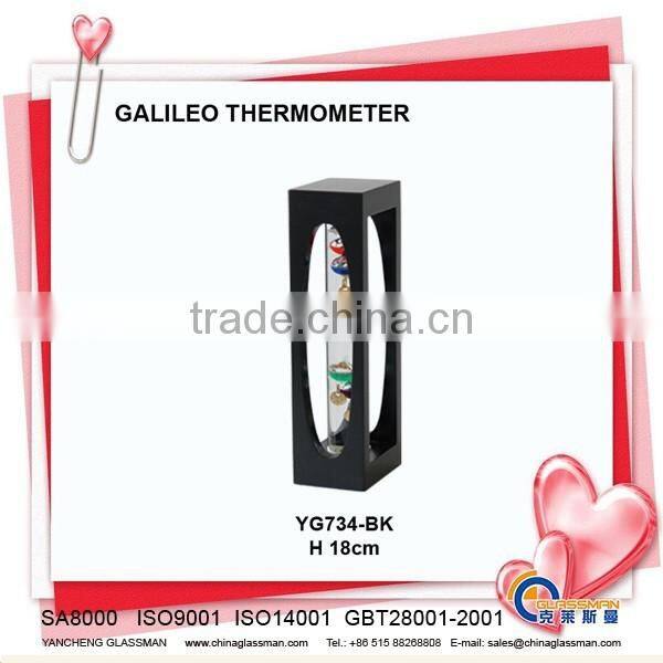 home decoration galileo thermometer G101-BK with glass ball