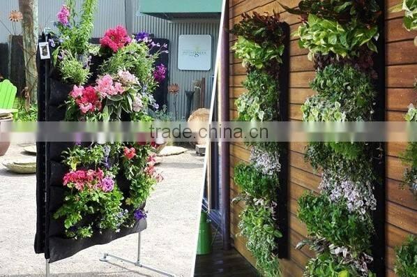 Garden Decoration 9 Pocket Vertical Green Wall Planter,Planting Bags
