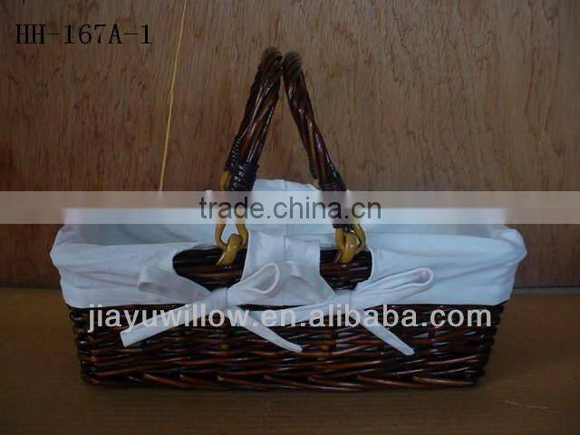 Wholesale Wicker Baskets with Lining and Handles