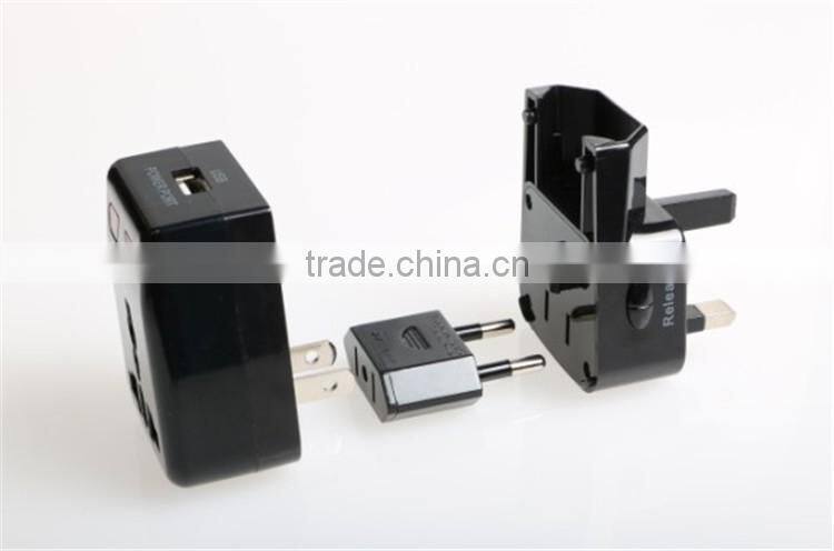 Global Travel plug multifunction converter with a single USB port universal adapter