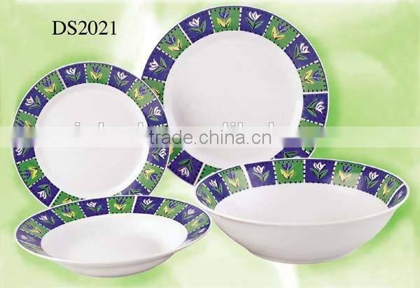 wholesale porcelain 19pcs round dinner sets