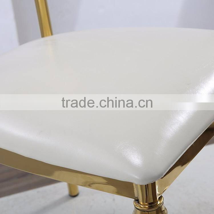 Mid century modern design stainless steel chair stainless steel banquet chair