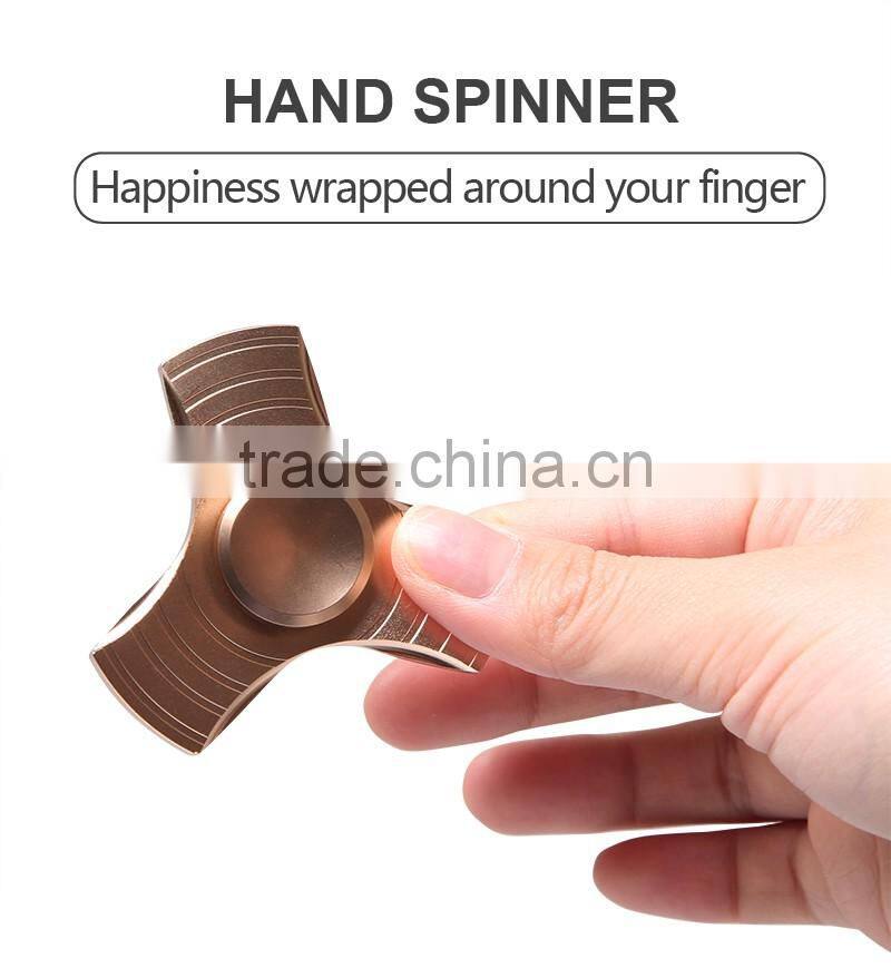 2017 Latest Matel Fidget Hand Spinner High Quality Tri fidget Spinner