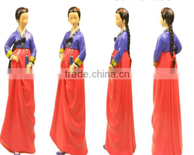 Creative red traditional skirt hanbok hot sale resin south korean souvenir