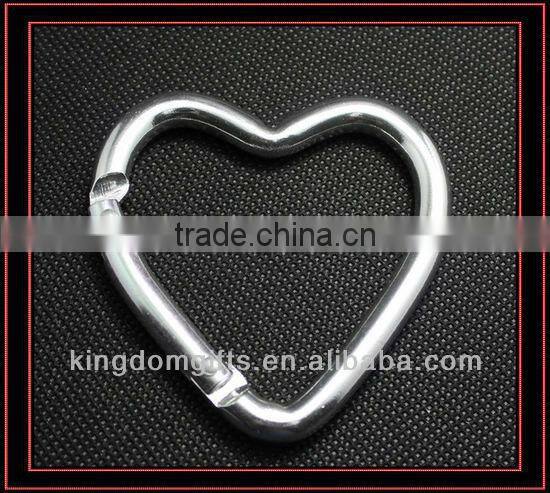 Classical White Heart Shape Aluminum Carabiner