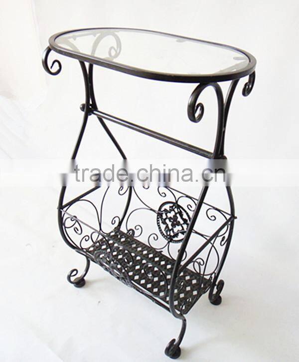 Metal storage coffee Table Gramercy Scroll Design Bathroom glass table