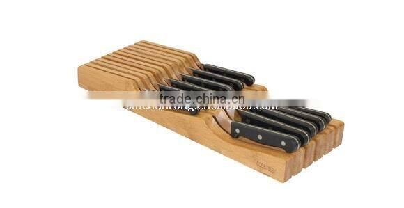 Bamboo Drawer Knife Block
