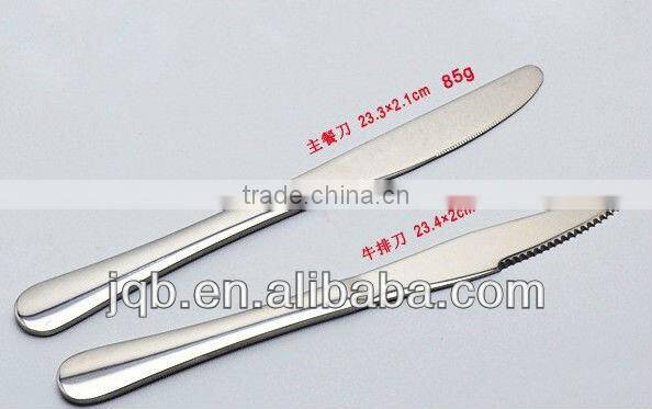 Stainless steel table knife sets with beautiful handle and golden color
