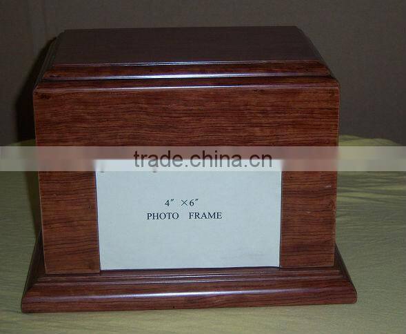 Cheap wholesale wooden photo frame funeral pet ashes urn