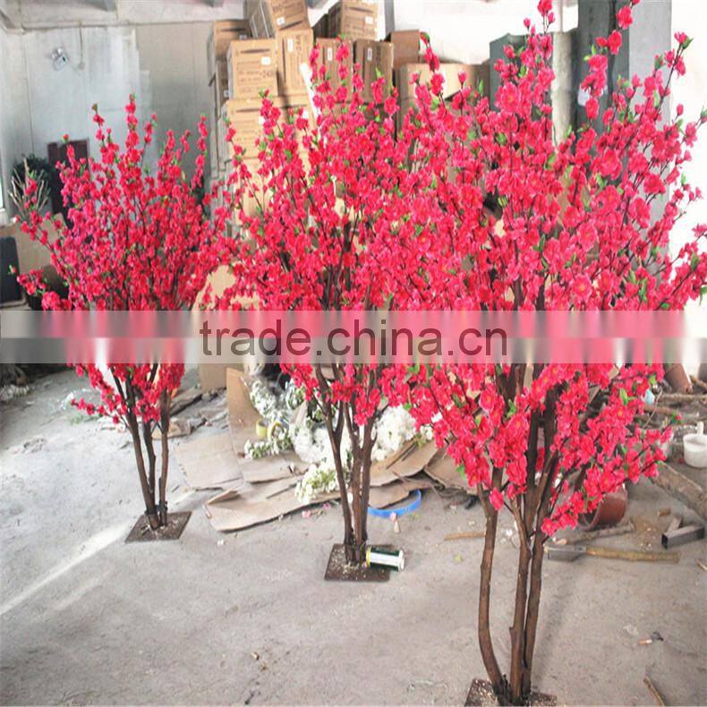SJZJN 316 Beautiful Red Fake Peach Blossom Tree for Home or Weeding Decoration Made in China Hot Sale IN 2015