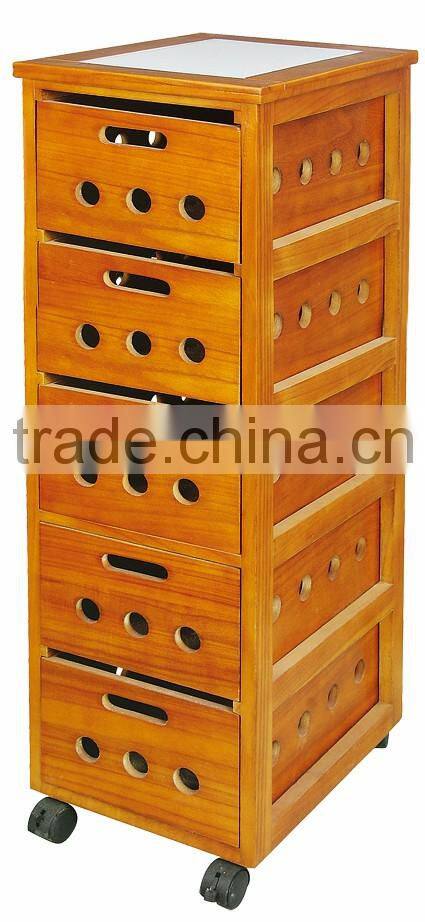 New style high quality and good price wooden cabinet with wheels