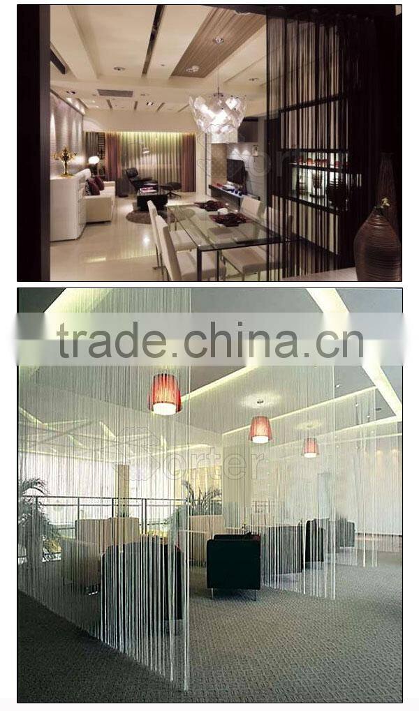 Soft Line Shade Fringe String Line Curtain For Window Treatment