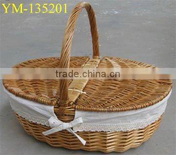 oval wicker picnic basket