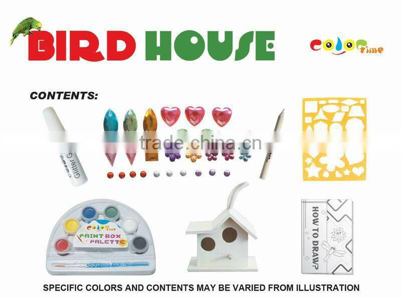factory DIY Painting Wooden Bird House