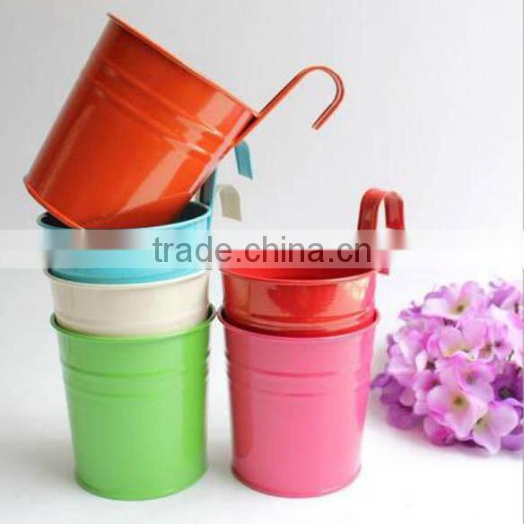 Balcony decoration detachable hook metal hanging flower pot