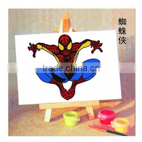 Small wooden easel for canvas painting