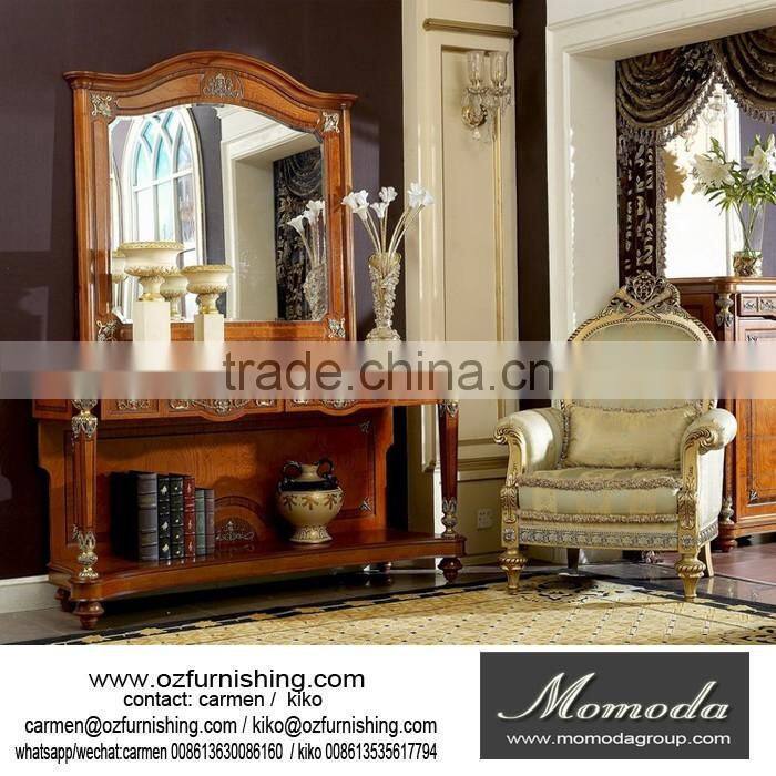 YB29 Antique dressing makeup table wooden dresser set drawer dressing table with mirror stool