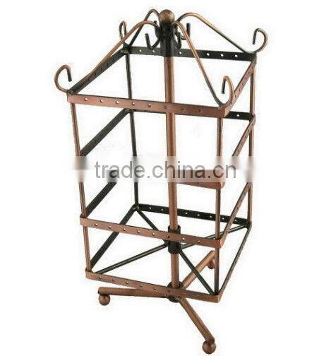 Jewelry Rack Can Be Rotated Four-Story Princess Earrings Frame Round Display