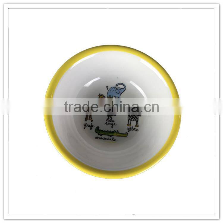 5inch Elephant & animal printed Food safety 100% melamine 6inch kid's lunch bowl