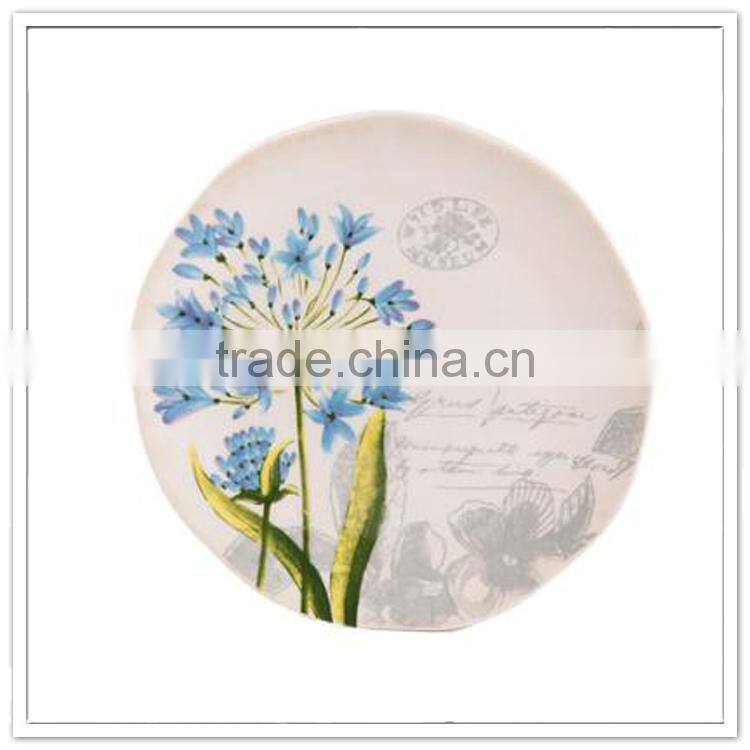 SGS disposable biodegradable feature classical design melamine rustic dinnerware sets