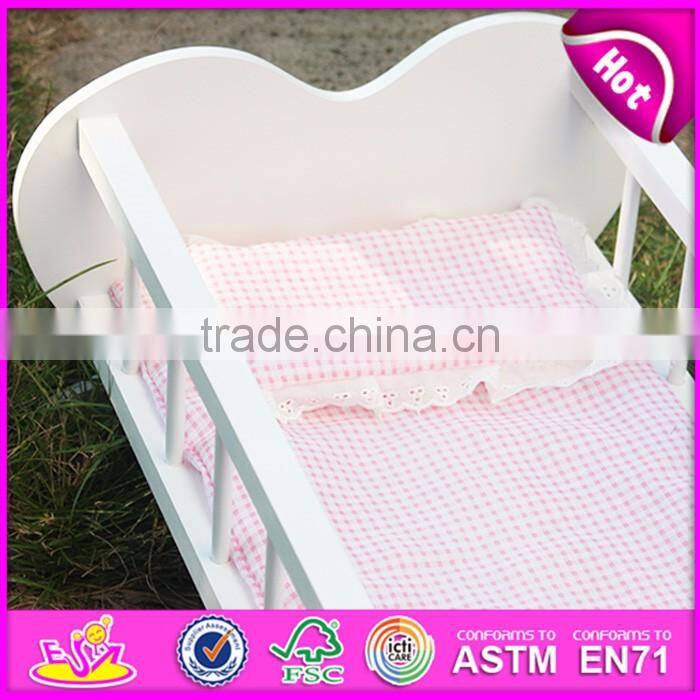 New cute kids wooden toy beds for dolls W06E010A