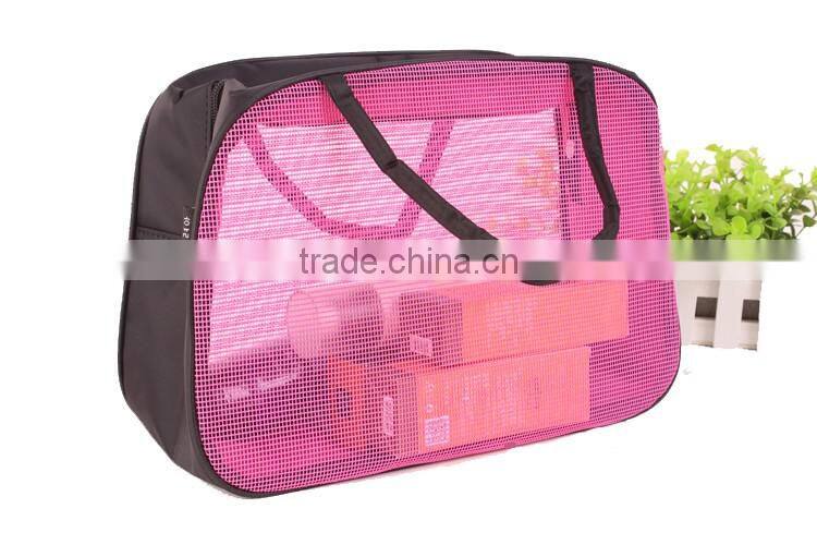 Clear PVC Mesh 3pcs Travel Kits Toiletry Bag Sets