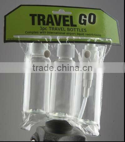 plastic 75ml PET bottle/cosmetic bottle for travl bottle set