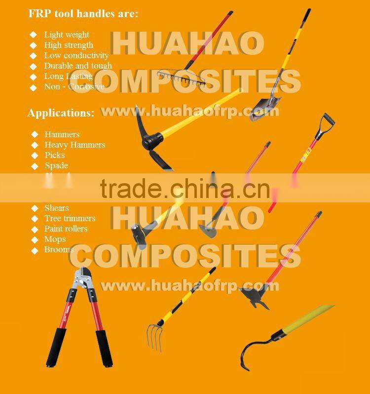 Fiberglass Tool Handles,1'' 1.25'' 1.5'' Super UV Durable High Strength Flexible Fiberglass Tool Handles