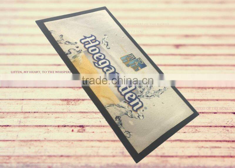 custom design rubber promotion bar mat