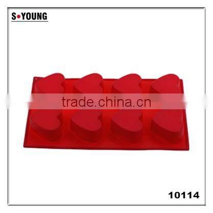 10114 8 pcs hearts Shape Silicone Cake Mold