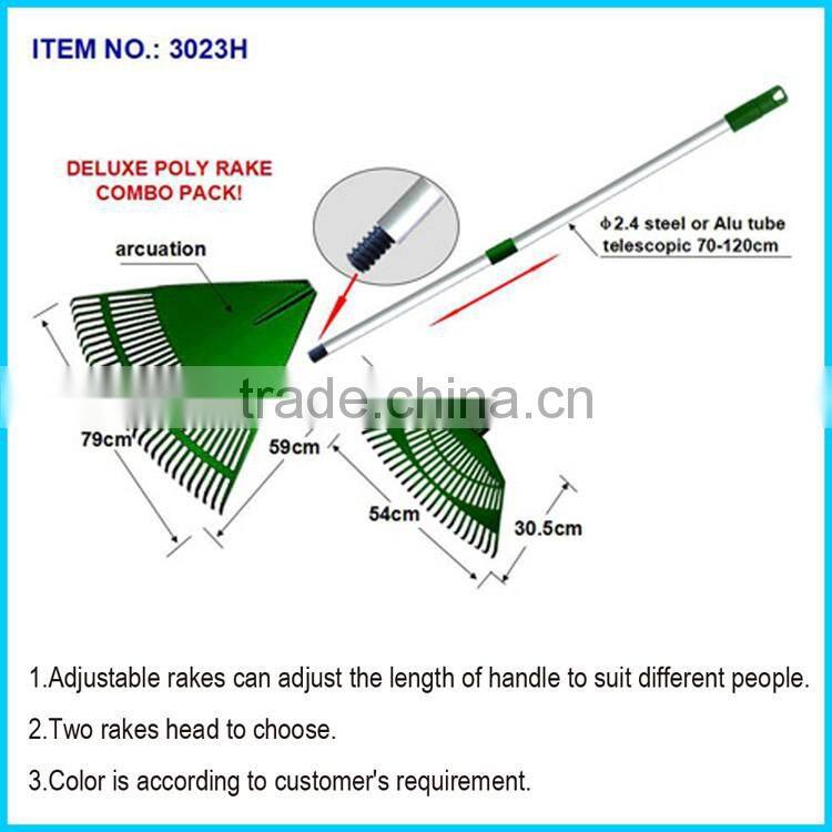 Kids Garden Tools Kids Plastic Leaf Rake/ Adjustable rakes can adjust the length of handle to suit different people