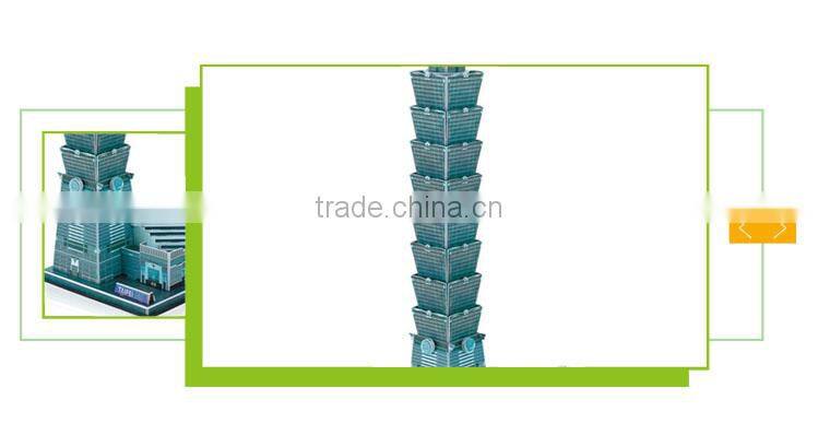 Wholesale diy paper famous buildings game 3d childrens puzzle